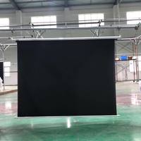 Layar Proyeksi Manual Berkualitas Tinggi untuk Film Rumah 100 Inch 16:9 4:3 Matte White, Dapat Dipasang di Dinding & Plafon