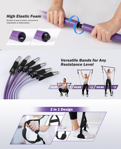 Kit de Barra de Pilates Ecológica para Gimnasio en Casa con Bandas de Resistencia y Bolsa para Mujeres y Hombres - Product Image 2