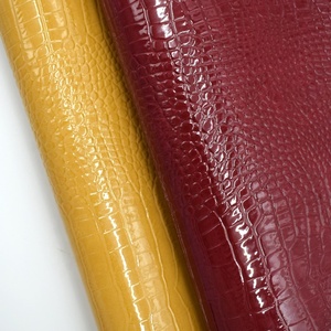 Vernice coccodrillo goffrato in pelle sintetica in vinile tessuto allungato di supporto <span class=keywords><strong>per</strong></span> scarpe artigianali borse <span class=keywords><strong>per</strong></span> bagagli accessori <span class=keywords><strong>per</strong></span> <span class=keywords><strong>auto</strong></span> <span class=keywords><strong>tappezzeria</strong></span> - Product Image 2