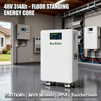 Baterai Lithium Ion 15kWh 48V 314Ah untuk Sistem Penyimpanan Energi, Terpasang di Dinding dengan Roda