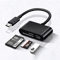 Micro hub 3 en 1, lector de tarjetas otg, SD, TF