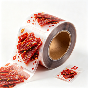 Transparent Spicy Pork Jerky Sachet Film Food Packaging <b>Bag</b> Custom Printed Roll for Snack Shredded Meat - Product Image 3
