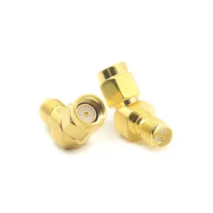 free samples Right Angle Plated Gold SMA Female To Male Right angle 45 Degree Coaxial Connectors Adapter