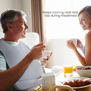 <strong>Adult</strong> <strong>Bibs</strong> - <strong>Bibs</strong> For <strong>Adults</strong> Man Women Eating Cloth For Elderly Seniors And Disabled Adjustable Terry <strong>Bib</strong> Clothing Protectors - Product Image 4