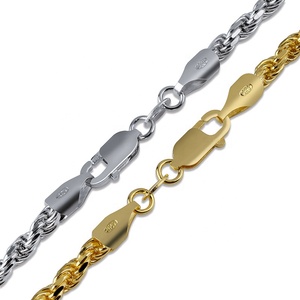 Hot di Alta Qualità 3 millimetri 18 Inch 100% 925 gioielli In Argento Sterling <span class=keywords><strong>Collana</strong></span> Della Catena Della <span class=keywords><strong>Corda</strong></span> Per Le Donne Uomini Oro Argento monili di modo del Regalo - Product Image 6