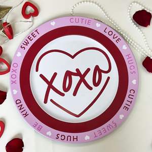 Platos de San Valentín al por Mayor, Decoración Creativa para Fiestas de San Valentín, Lindos Platos de Plástico de 13 Pulgadas para Citas Románticas - Product Image 4