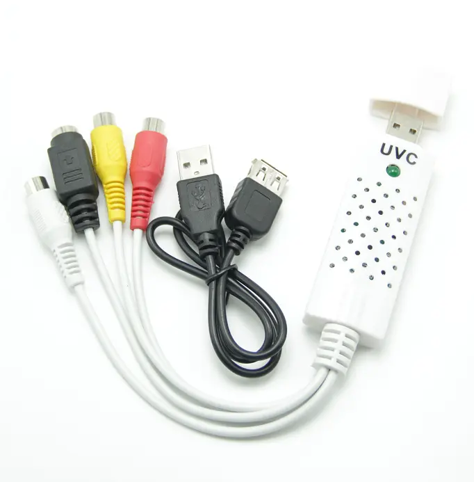 PC용 스테레오 기능이 있는 USB2.0 오디오 비디오 녹화 카드 UVC 비디오 캡처 RCA 출력 포트와 함께 사용