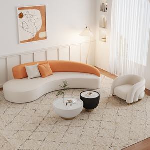 Kecil Nordic keluarga kursi ruang keluarga Salon kecantikan pakaian toko Sofa penerimaan kombinasi elegan Arc Area Penerimaan - Product Image 3