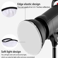 KAZHI – Réflecteur de lampe en tissu nylon blanc de 7 pouces, durable et souple, diffuseur standard, chaussette lumineuse professionnelle pour flash de studio