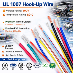 <span class=keywords><strong>Gaine</strong></span> <span class=keywords><strong>PVC</strong></span> pour câblage interne, fil équipement de raccordement à haute température et à basse tension, 16, 18, 20, 22, 24, 26, 28/30 AWG UL1007 - Product Image 1