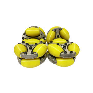 Personalizado 4 polegadas 6 rodas de liga de alumínio omnidirecional rodas 80kg carga capacidade Roller Bearing para AGV roda onipotente - Product Image 2