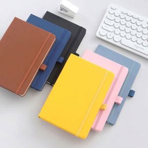 Cuaderno Personalizable de Tapa Dura A5 en Cuero PU, con Logotipo Impreso Promocional para Empresas, Correa Elástica y Encuadernación con Logotipo Personalizado - Product Image 3