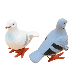 Juguete de paloma de cuerda Jincan para niños, juguete pequeño de simulación de animalito lindo con cadena para cuerda y rebote, juguete para bebé - Product Image 1