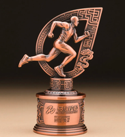 Trophées de sport en métal de haute qualité, design 3D personnalisé, club de football, basketball, badminton, médailles et trophées