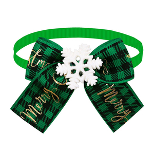 3D Santa tuyết trang trí giáng sinh kỳ nghỉ cổ <span class=keywords><strong>Bow</strong></span> Quan Hệ Đối với chó lớn mèo rắn in tam giác bông mùa hè Polyester Xmas - Product Image 5