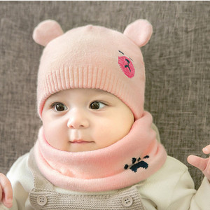 Ensemble deux pièces <span class=keywords><strong>bonnet</strong></span> et écharpe <span class=keywords><strong>en</strong></span> <span class=keywords><strong>laine</strong></span> d'ours <span class=keywords><strong>pour</strong></span> <span class=keywords><strong>nouveau</strong></span>-nés, 100 % coton, épaissi et chaud, <span class=keywords><strong>bonnet</strong></span> tricoté <span class=keywords><strong>pour</strong></span> garçon - Product Image 6