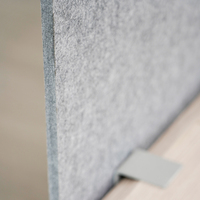 Écran de bureau acoustique en polyester OEKO-TEX Standard 100, installation facile, cloison acoustique insonorisante en PET pour bureau