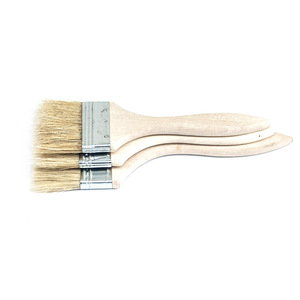 Wooden Handle Thin Board <b>Brush</b> 1-4 Inch Flat Pig Bristle Paint <b>Brush</b> For Glue Application Building Materials DIY Coating Tool - Product Image 3
