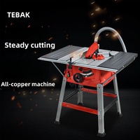 TEBAK 10 pouces 1800W coupe du bois 255mm scie à table scie à panneaux portable pour meubles bois Mdf