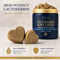 Lactoferrine Soutien Immunitaire Friandises à Mâcher pour Chiens Lécithine Bien-être Quotidien Formule Haute Puissance Naturelle Premium OEM
