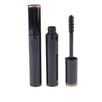 Vente en gros de tubes de mascara vides en PET de 10 ml, ronds et grands, avec logo personnalisé, bouchon à vis et brosse