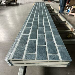 Panneau sandwich en PU imperméable et isolant, pour chambre froide, revêtement mural extérieur en métal moderne, matériau pour maison modulaire, 16 mm, 20 mm, 25 mm - Product Image 2