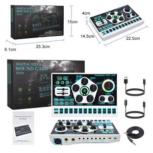 Kit de Studio d'Enregistrement Audio Professionnel avec Carte Son Live, Équipement de Musique, Changeur de Voix, Lumière LED, Support 2 Micros et 2 Téléphones - Product Image 2