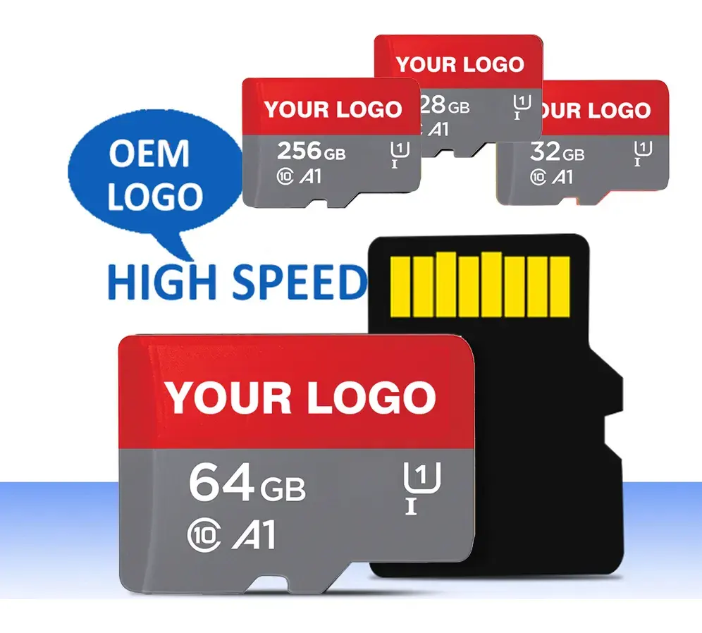 Kartu memori pabrik OEM 8GB 16GB 32GB 64GB 128GB 516GB kartu TF kustom untuk ponsel robot kamera drone