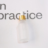 Botol Kaca Grosir Botol Tincture Kosong 30ml 1oz Botol Minyak Esensial Kaca Buram dengan Kotak