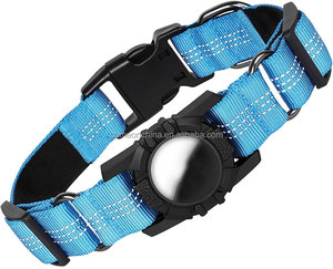 Collier pour chien <span class=keywords><strong>Airtag</strong></span> Support pour <span class=keywords><strong>Airtag</strong></span> Réglable Durable Réfléchissant Heavy Duty Pet Dog Collar for Small Medium Large <span class=keywords><strong>Airtag</strong></span> Dog Collar - Product Image 4