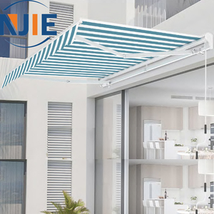 Hướng dẫn hoạt động nửa Cassette <span class=keywords><strong>Retractable</strong></span> vườn mái hiên với nhôm & Acrylic vải có thể gập lại cánh tay - Product Image 6