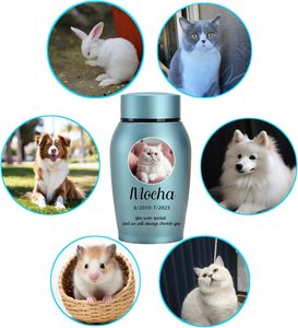 Urna Personalizada para Cenizas de Perros y Gatos, Recuerdo Conmemorativo para Mascotas con Nombre y Foto Grabados, Urna de Cremación, Recuerdo para el Hogar - Product Image 6