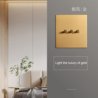 Interrupteur mural moderne 86 avec cadre en acier inoxydable doré, prise universelle européenne double 10A 220V-250V USB Type-C pour la maison