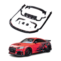 Kit carrosserie en fibre de carbone - Compatible avec Audi TT RS 2015-2019, lèvre avant, diffuseur arrière, jupes latérales, spoiler, haute qualité, ajustement parfait