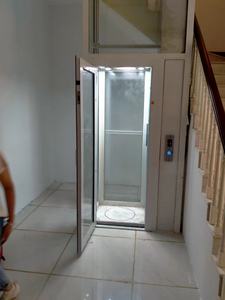 Elevador de dimensiones 250 Kg Elevación Equipo de vidrio de seguridad residencial 3 pisos Puerta lateral Pasajero Pequeños elevadores para el hogar - Product Image 2