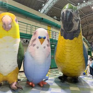 Mascota inflable personalizada de perico, modelo de pájaro inflable de tela Oxford para publicidad, figura inflable de loro para eventos - Product Image 1