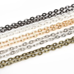 Flat Metal O <b>Chain</b> Middle Size Plated Jewelry Findings For Necklaces Bracelets Wholesale - Product Image 1