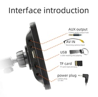 Lecteur MP5 portable 7 pouces sans fil pour voiture, écran IPS haute définition, USB, Android Auto, télécommande RGB, avec fonction de conduite