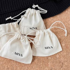 Wholesale Promotional Calico Organic Small Custom Printed Gift Canvas Muslin <b>Pouch</b> Cotton <b>Drawstring</b> Bag <b>Pouch</b> - Product Image 6