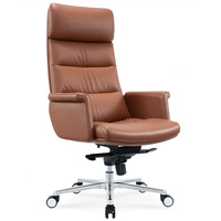 Chaise élévatrice à dossier haut de direction Chaise de bureau en cuir PU bicolore Style moderne pour salle d'attente ou siège de joueur
