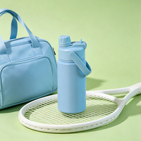 Bouteille d'eau isotherme incassable en acier inoxydable de 350 ml, sans BPA ni phtalates, avec système de paille anti-fuite pour enfants et revêtement en poudre durable