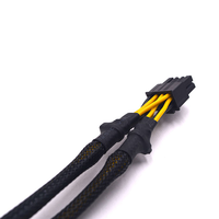 Kabel Adaptor Molex MX3.0 Male ke Dual 8Pin (6+2) GPU 20AWG PVC Insulated 150mm 220V untuk Elektronik, Custom 8Pin PCIe