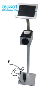 Support de sol en métal argenté <span class=keywords><strong>pour</strong></span> iPad 2/3/4/5/Air/Pro avec verrou antivol, support d'<span class=keywords><strong>angle</strong></span> à mouvement complet - Product Image 2