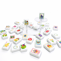 Set Mahjong Akrilik Manor Farm Flowers Harvest Wheat - Tahan Lama, Tahan Air, Buatan Tangan, Ramah Lingkungan, Hiburan Poker