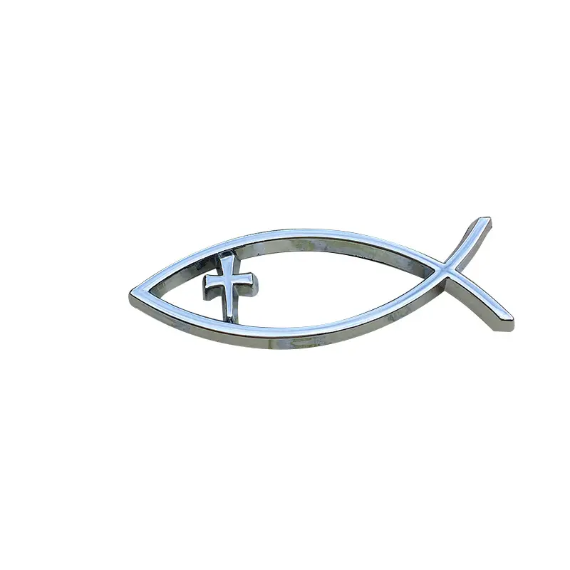 custom decal car logo sticker 3D ABS Jesus fish car stickers