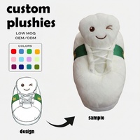 Peluche personnalisée en forme de cuisse de poulet frit avec estampage doré et broderie, jouet en peluche d'anniversaire