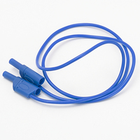 Daiertek Fiche banane de sécurité mâle CX-3050 à mâle 4mm Double fiche banane Prise banane et fil 0.3 mètres