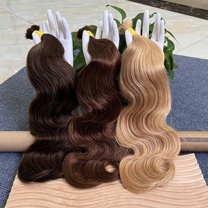 Tressage <span class=keywords><strong>Des</strong></span> Cheveux Extensiones #4 #27 #30 Marrón oscuro Miel Rubio Onda del cuerpo Boho Trenzas Cabello humano a granel para trenzar - Product Image 2