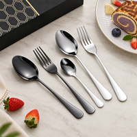 Ensemble de 36 couverts en acier inoxydable finition miroir moderne avec boîte cadeau pour hôtel et restaurant