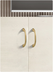 Drawer cabinet wardrobe <b>door</b> handles curved antique <b>copper</b> handles cabinet <b>door</b> modern minimalist brass handles - Product Image 2